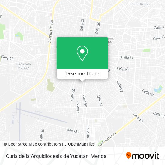 Curia de la Arquidiócesis de Yucatán map