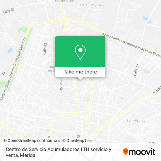 Mapa de Centro de Servicio Acumuladores LTH servicio y venta
