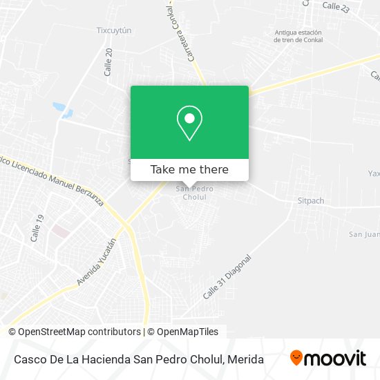 Mapa de Casco De La Hacienda San Pedro Cholul
