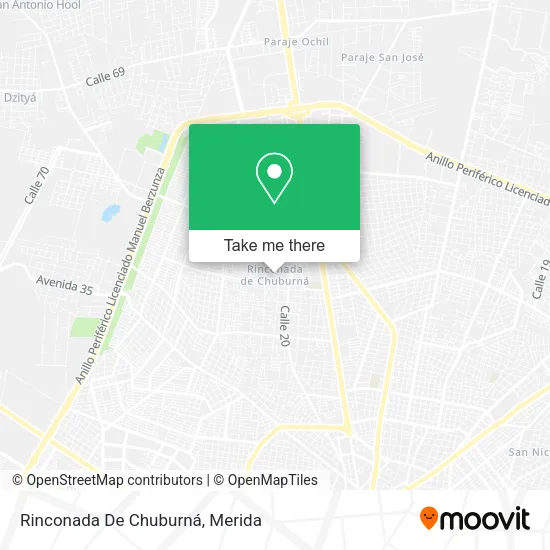 Mapa de Rinconada De Chuburná