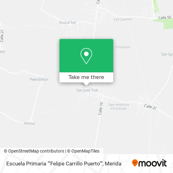 Escuela Primaria "Felipe Carrillo Puerto" map