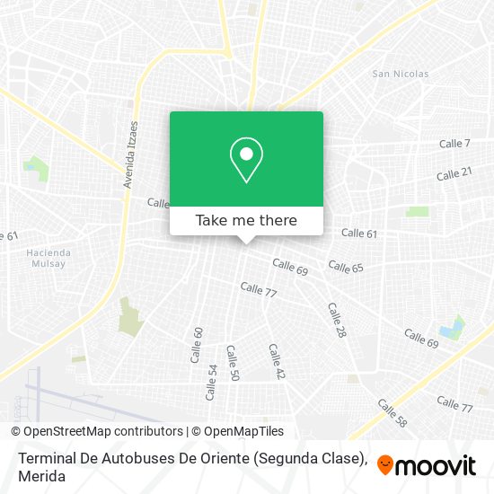 How to get to Terminal De Autobuses De Oriente (Segunda Clase) in Mérida by  Bus?