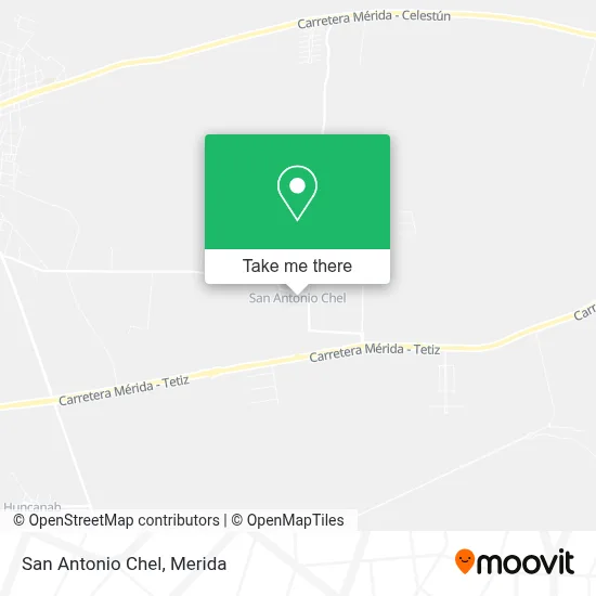 San Antonio Chel map