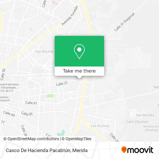 Casco De Hacienda Pacabtún map