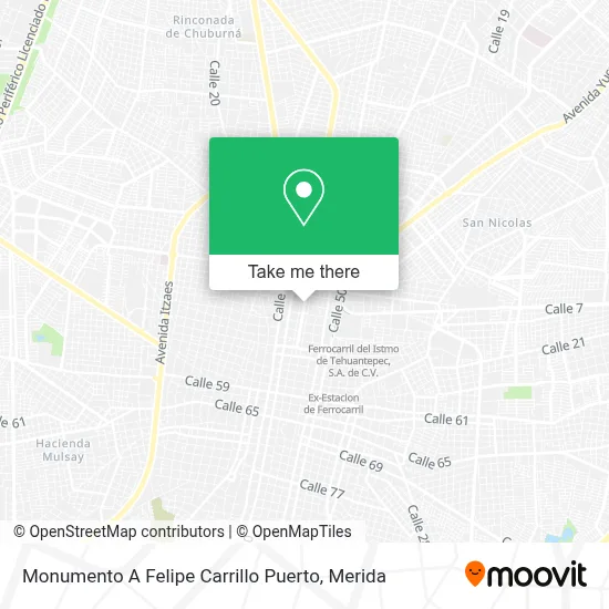 Monumento A Felipe Carrillo Puerto map