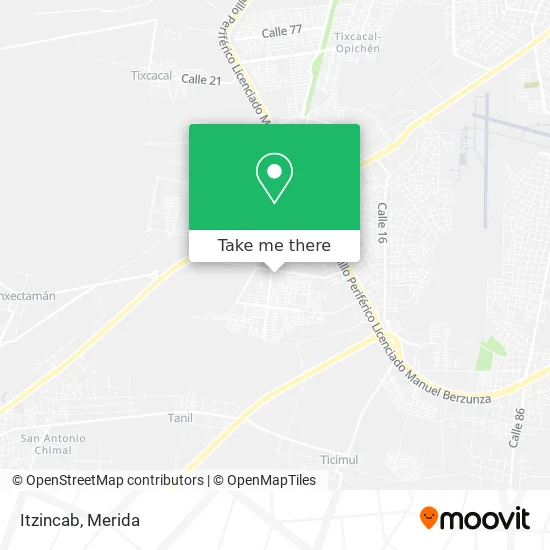 Itzincab map