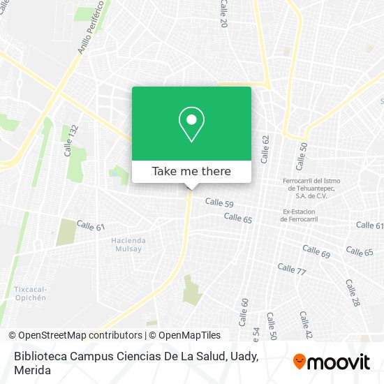 Mapa de Biblioteca Campus Ciencias De La Salud, Uady