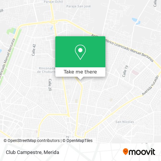 How to get to Club Campestre in Mérida by Bus?