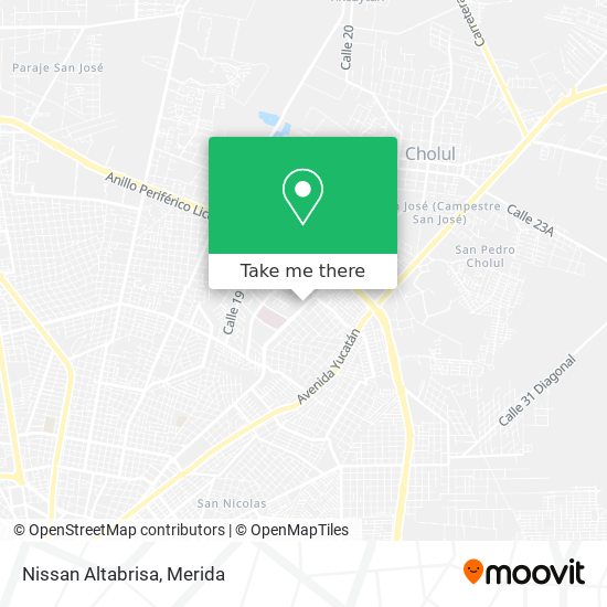 Mapa de Nissan Altabrisa