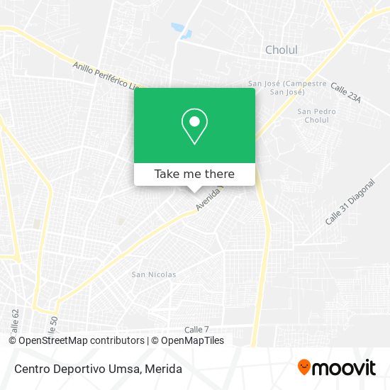 Mapa de Centro Deportivo Umsa