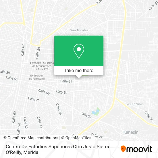 Centro De Estudios Superiores Ctm Justo Sierra O'Reilly map