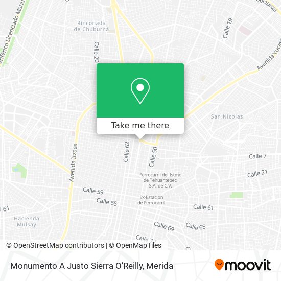Mapa de Monumento A Justo Sierra O’Reilly