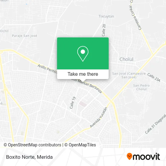 Mapa de Boxito Norte