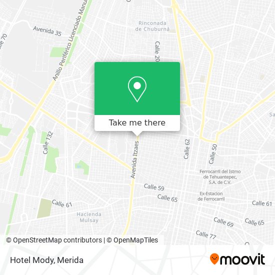 Hotel Mody map