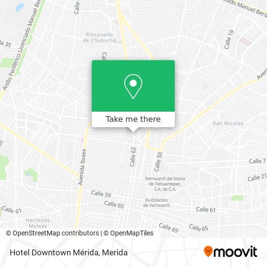 Hotel Downtown Mérida map