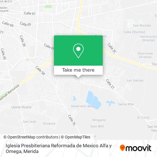 Mapa de Iglesia Presbiteriana Reformada de Mexico Alfa y Omega
