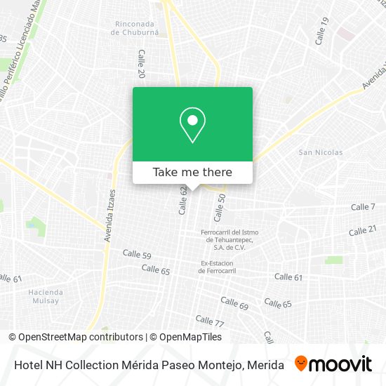 Hotel NH Collection Mérida Paseo Montejo map