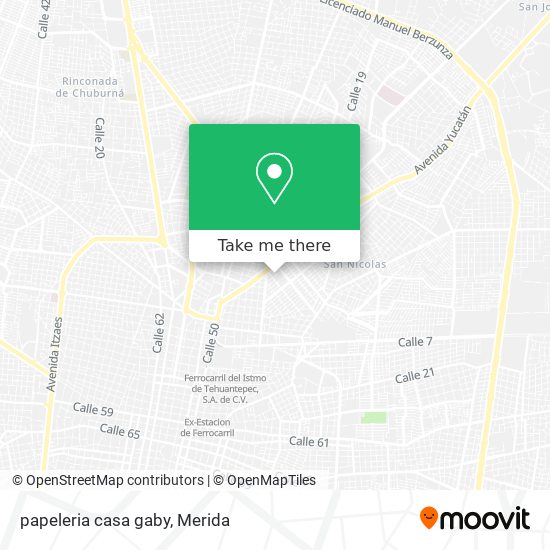 Mapa de papeleria casa gaby