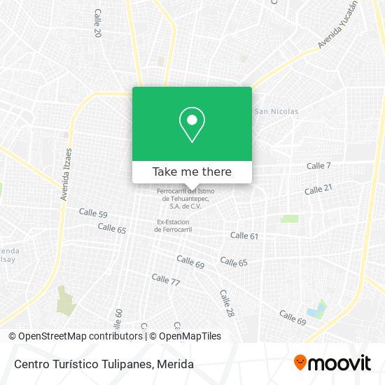 Mapa de Centro Turístico Tulipanes