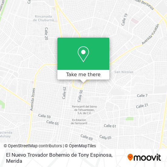 El Nuevo Trovador Bohemio de Tony Espinosa map