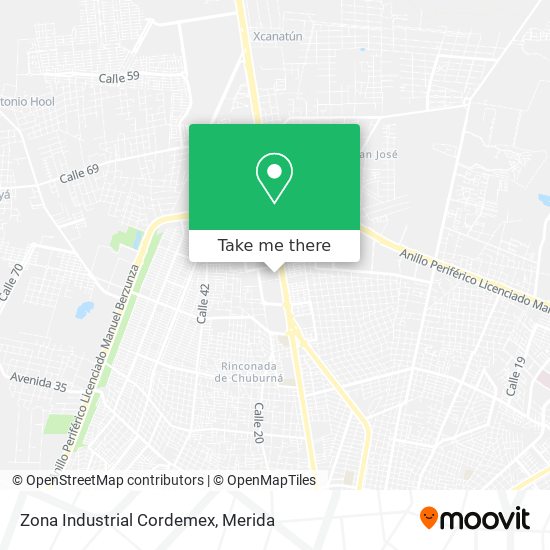 Mapa de Zona Industrial Cordemex