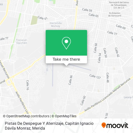 Pistas De Despegue Y Aterrizaje, Capitán Ignacio Dávila Monraz map