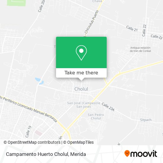 Campamento Huerto Cholul map