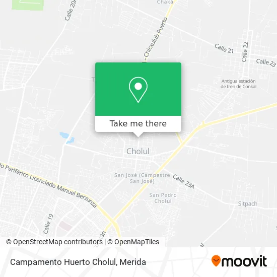 Campamento Huerto Cholul map