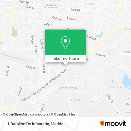 Mapa de 11 Batallón De Infantería