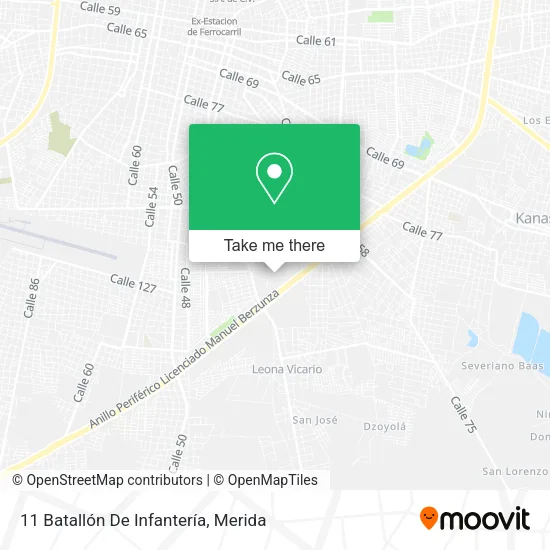 Mapa de 11 Batallón De Infantería