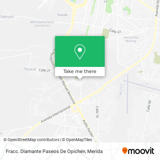 Mapa de Fracc. Diamante Paseos De Opichén