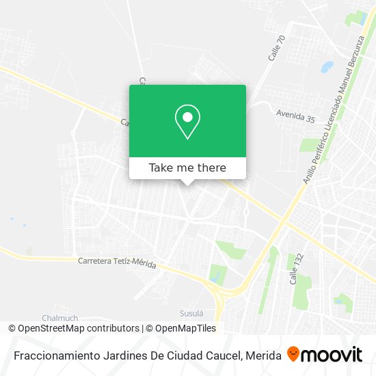 Fraccionamiento Jardines De Ciudad Caucel map
