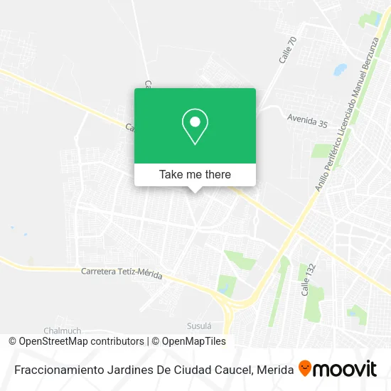 Mapa de Fraccionamiento Jardines De Ciudad Caucel
