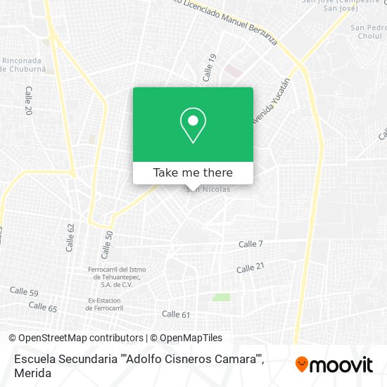 Mapa de Escuela Secundaria ""Adolfo Cisneros Camara""