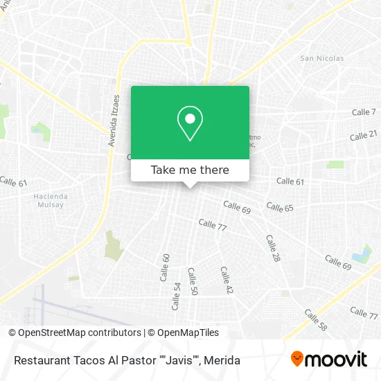Restaurant Tacos Al Pastor ""Javis"" map