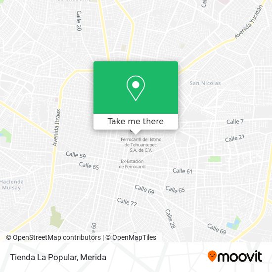 Mapa de Tienda La Popular
