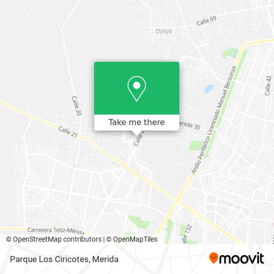 Mapa de Parque Los Ciricotes
