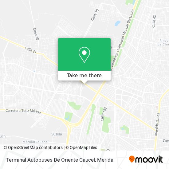 Terminal Autobuses De Oriente Caucel map