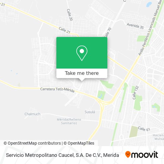 Mapa de Servicio Metropolitano Caucel, S.A. De C.V.