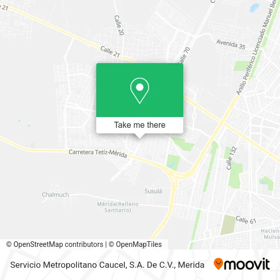 Mapa de Servicio Metropolitano Caucel, S.A. De C.V.