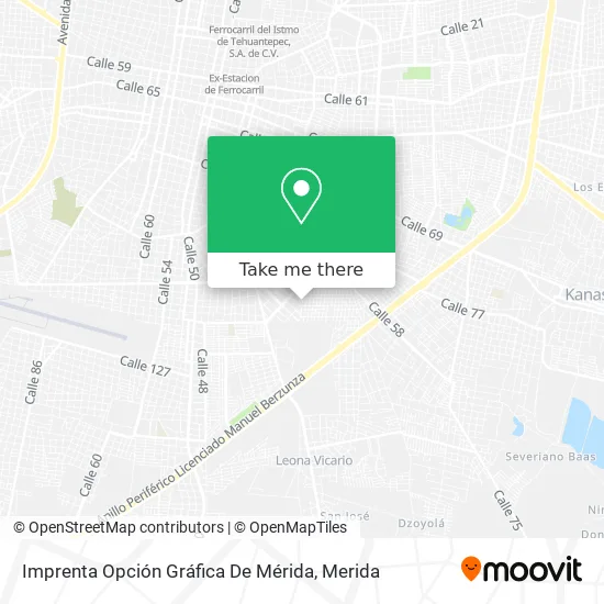 Imprenta Opción Gráfica De Mérida map