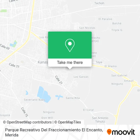 Mapa de Parque Recreativo Del Fraccionamiento El Encanto