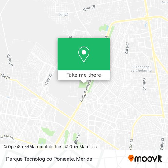 Mapa de Parque Tecnologico Poniente