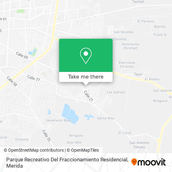 Parque Recreativo Del Fraccionamiento Residencial map