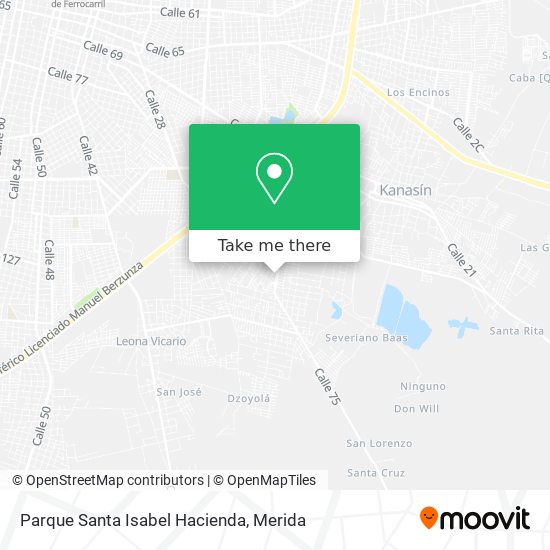 Mapa de Parque Santa Isabel Hacienda