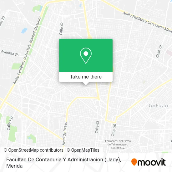 Mapa de Facultad De Contaduría Y Administración (Uady)