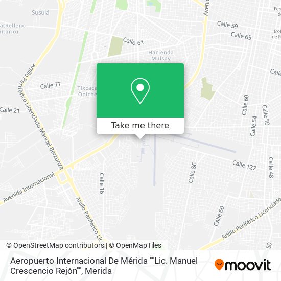 Aeropuerto Internacional De Mérida ""Lic. Manuel Crescencio Rejón"" map