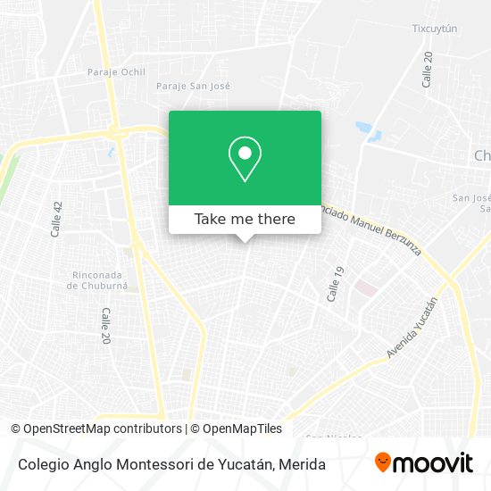 Colegio Anglo Montessori de Yucatán map