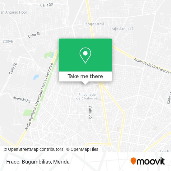 How to get to Fracc. Bugambilias in Mérida by Bus?