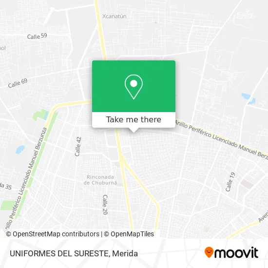 UNIFORMES DEL SURESTE map